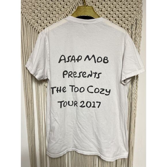 ASAP Mob 2017 Too Cozy Tour Rocky T Shirt Short Sleeve White Size Medium - Picture 1 of 5
